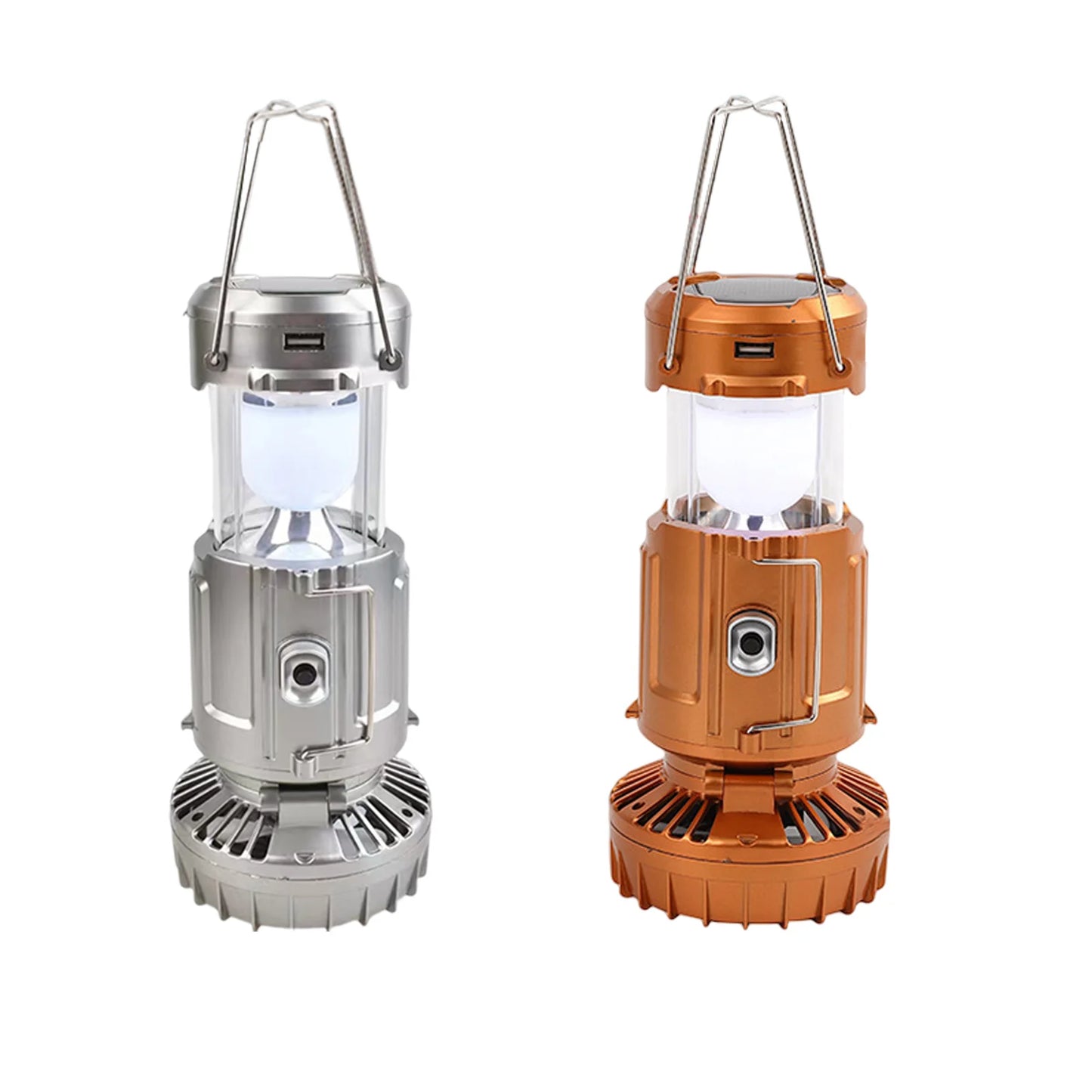 Foldable LED Lantern Fan Solar/Rechargeable/Battery Powered 1500Mah Hanging Tent Fan Light Waterproof with Hook for Hiking