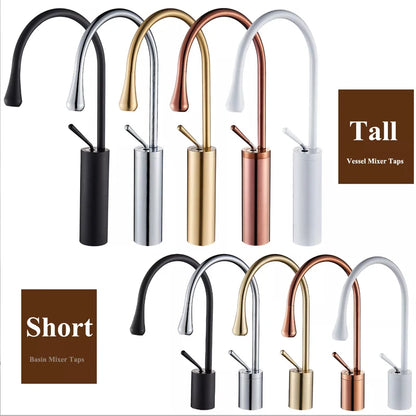 Black Brass Art Basin Faucet Bathroom Washbasin Hot Cold Tap 360 Swivel Waterfall Gold Tall Model Mixer Deck Mounted