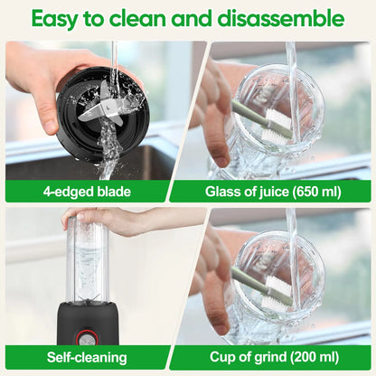 Multifunctional Portable Electric Mini Blender Mixer Shaker Mini Portable Blender Matte Black Fresh Juice Mini Fast Portable Blender