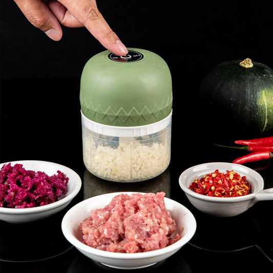 Clearance under $2.00 Wireless Portable Mini Food Chopper,Small Electric Food Processor for Garlic Veggies ,Dicing, Mincing & Puree , Baby Food Maker